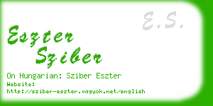 eszter sziber business card